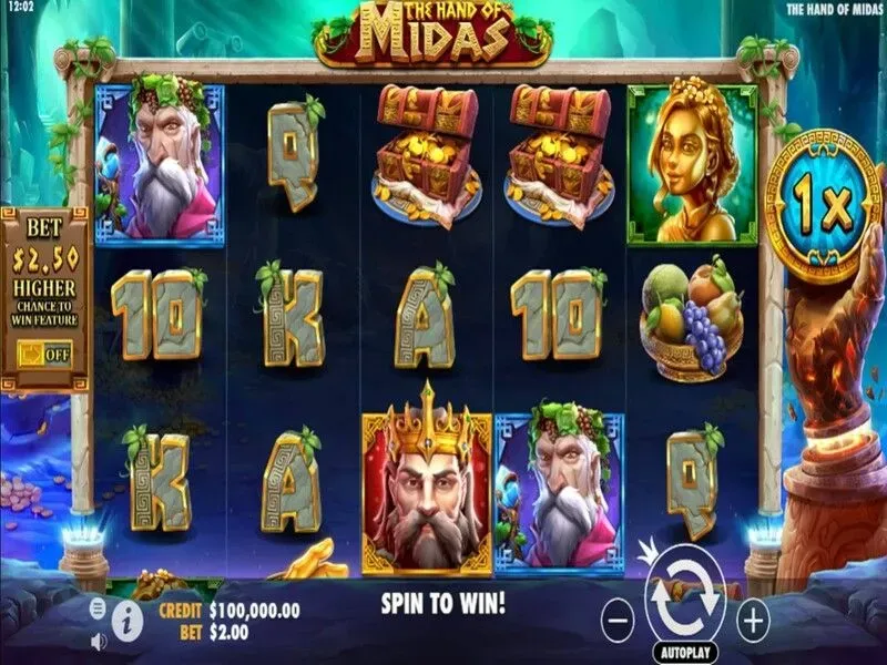 The Hand of Midas Pragmatic Play Vodds