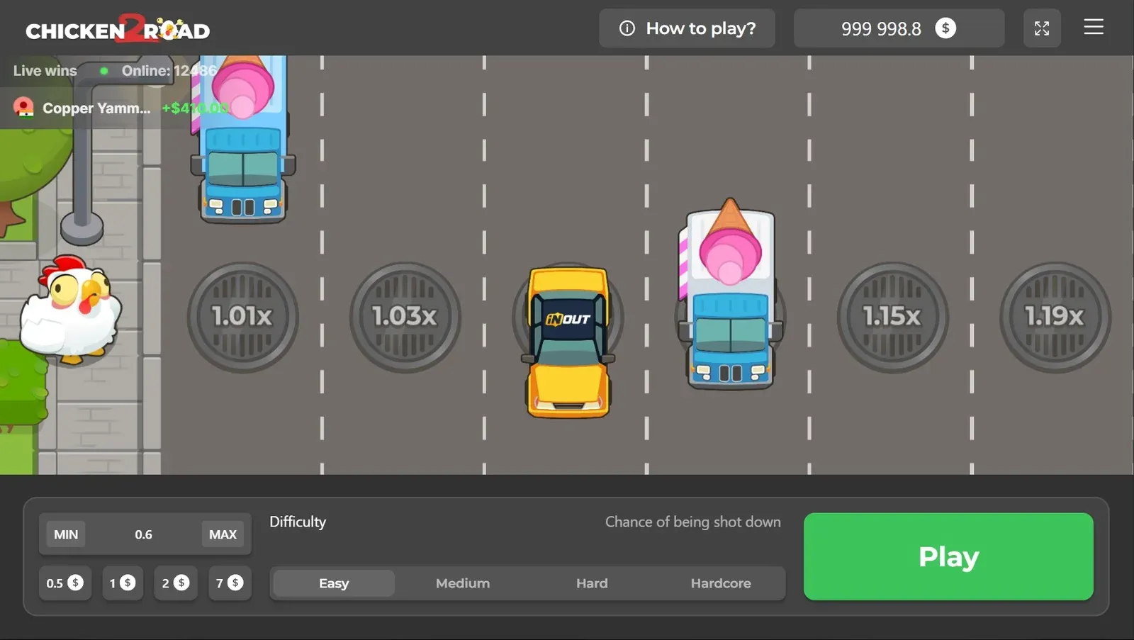 Chicken Road 2 gameplay &mdash; nuevo dise&ntilde;o con Rush Mode activo
