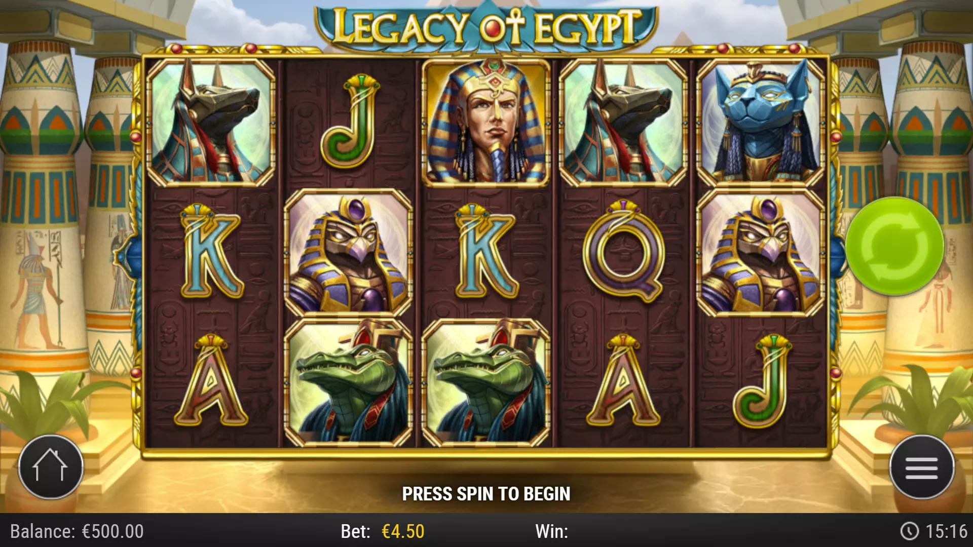 Legacy of Egypt gameplay &mdash; parrilla egipcia con símbolo expandido